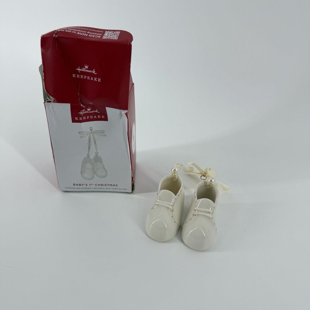 NEW Hallmark Keepsake 2025 Baby's 1st Christmas Ornament Porcelain Booties
